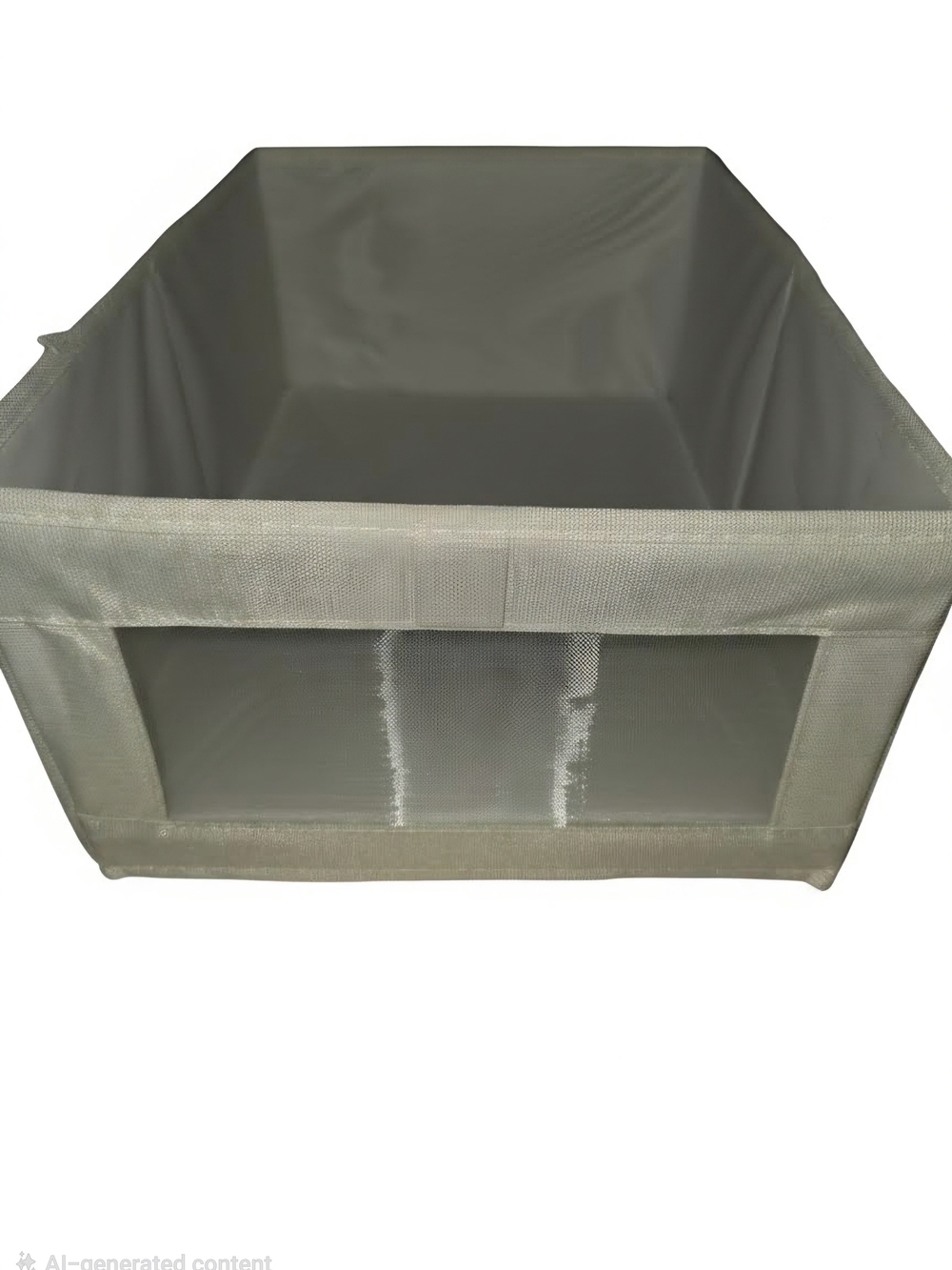 Collapsible Fabric Storage Bin in Cream/White
